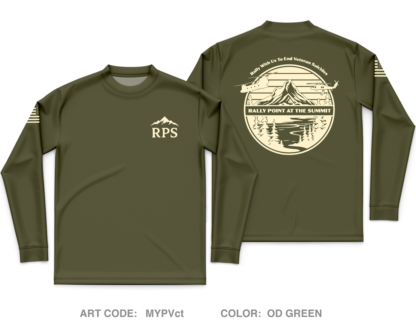 Rally Point at the Summit Fundraising Collection Core Men's LS Performance Tee - MYPVct