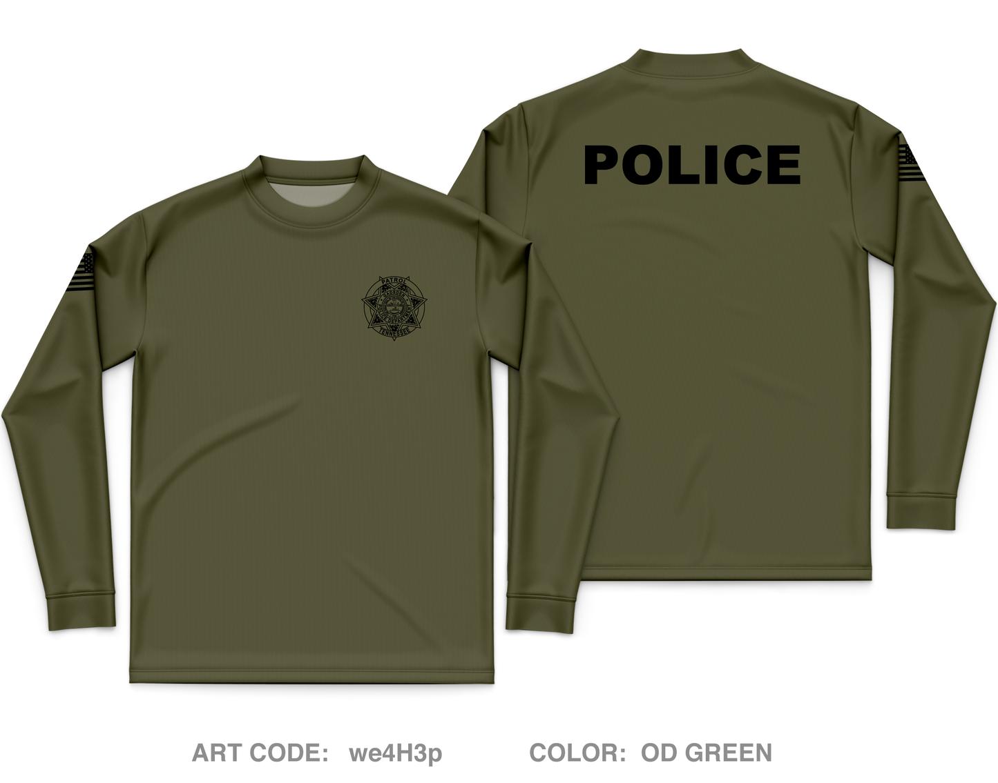 Gadsden Police Core Men's LS Performance Tee - we4H3p