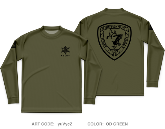 Shelby County Sheriff’s K-9 Unit Store 1 Core Men's LS Performance Tee - yuVycZ