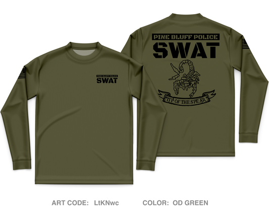 Pine Bluff Police SWAT Core Men's LS Performance Tee - LtKNwc