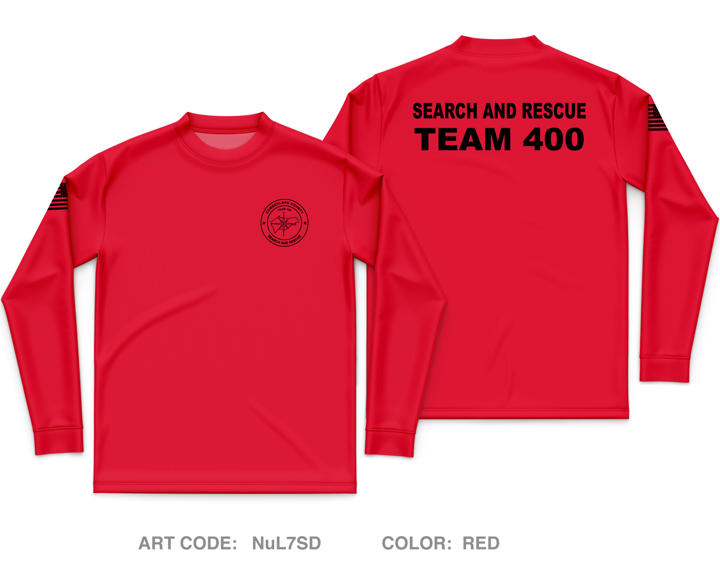 CUMBERLAND COUNTY SEARCH AND RESCUE Core Men's LS Performance Tee - NuL7SD
