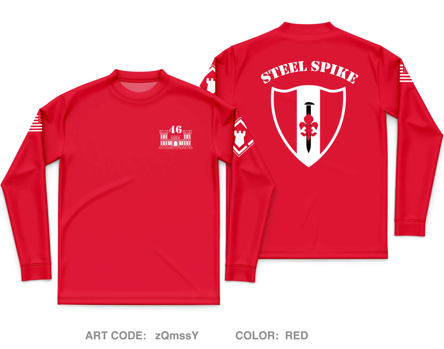 46th Engineers Core Men's LS Performance Tee - zQmssY