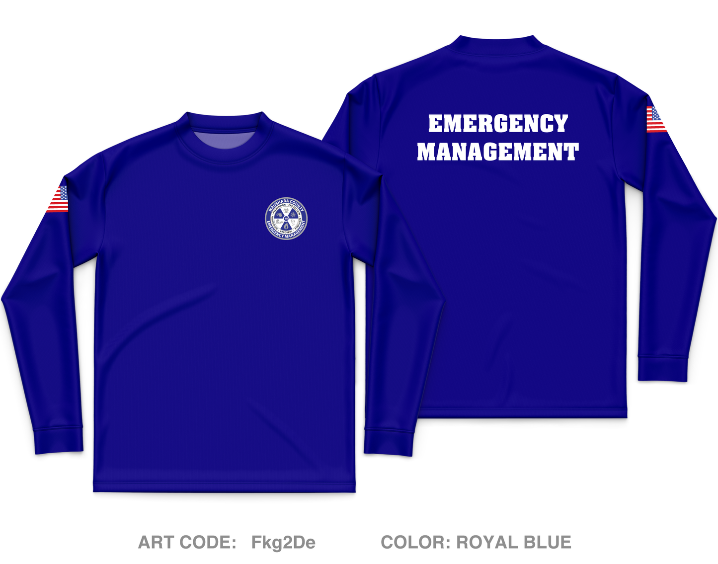 Waushara County Emergency Management Core Men's LS Performance Tee - Fkg2De