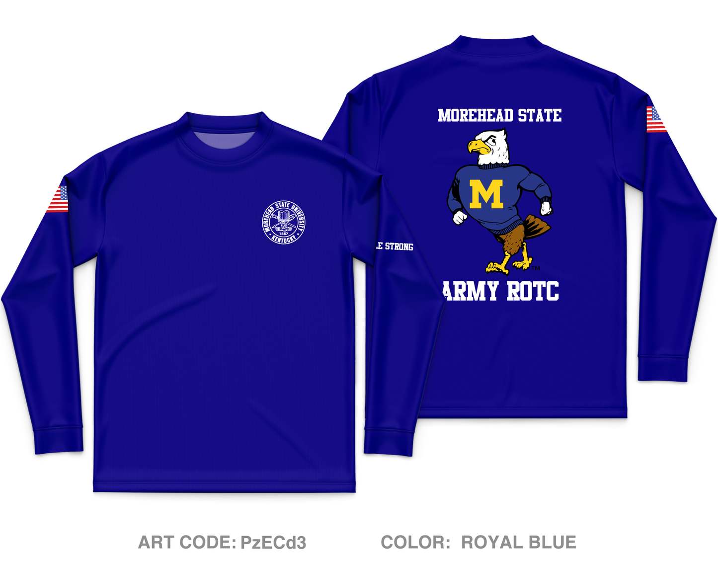 Morehead State ROTC Core Men's LS Performance Tee - PzECd3