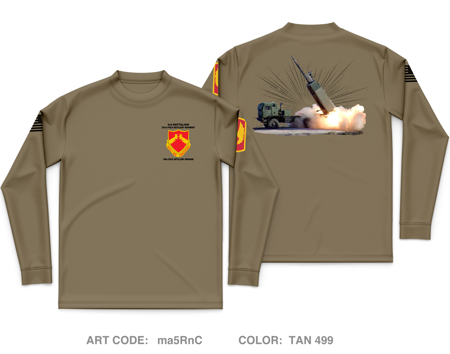 3-321 Field Artillery Regiment Core Men's LS Performance Tee - ma5RnC