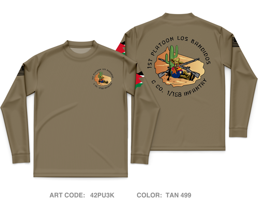 1st Platoon, C Co, 1-158IN Core Men's LS Performance Tee - 42PU3K