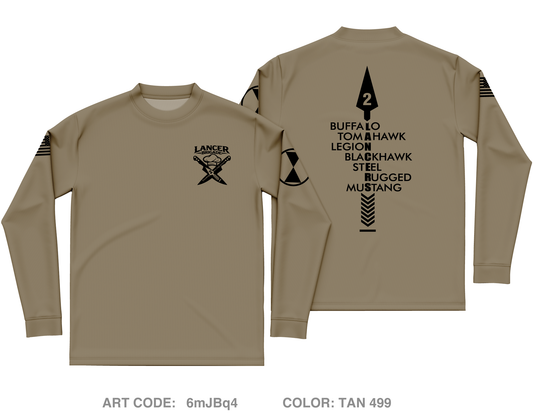 Lancer BDE Core Men's LS Performance Tee - 6mJBq4