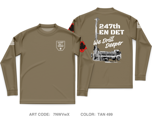 247th EN DET WD Core Men's LS Performance Tee - 7NWVwX