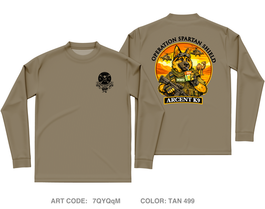 ARCENT K9 Core Men's LS Performance Tee - 7QYQqM