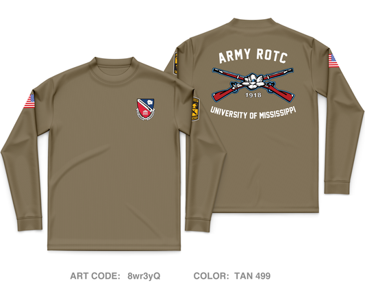 Ole Miss ROTC Cadet Core Men's LS Performance Tee - 8wr3yQ