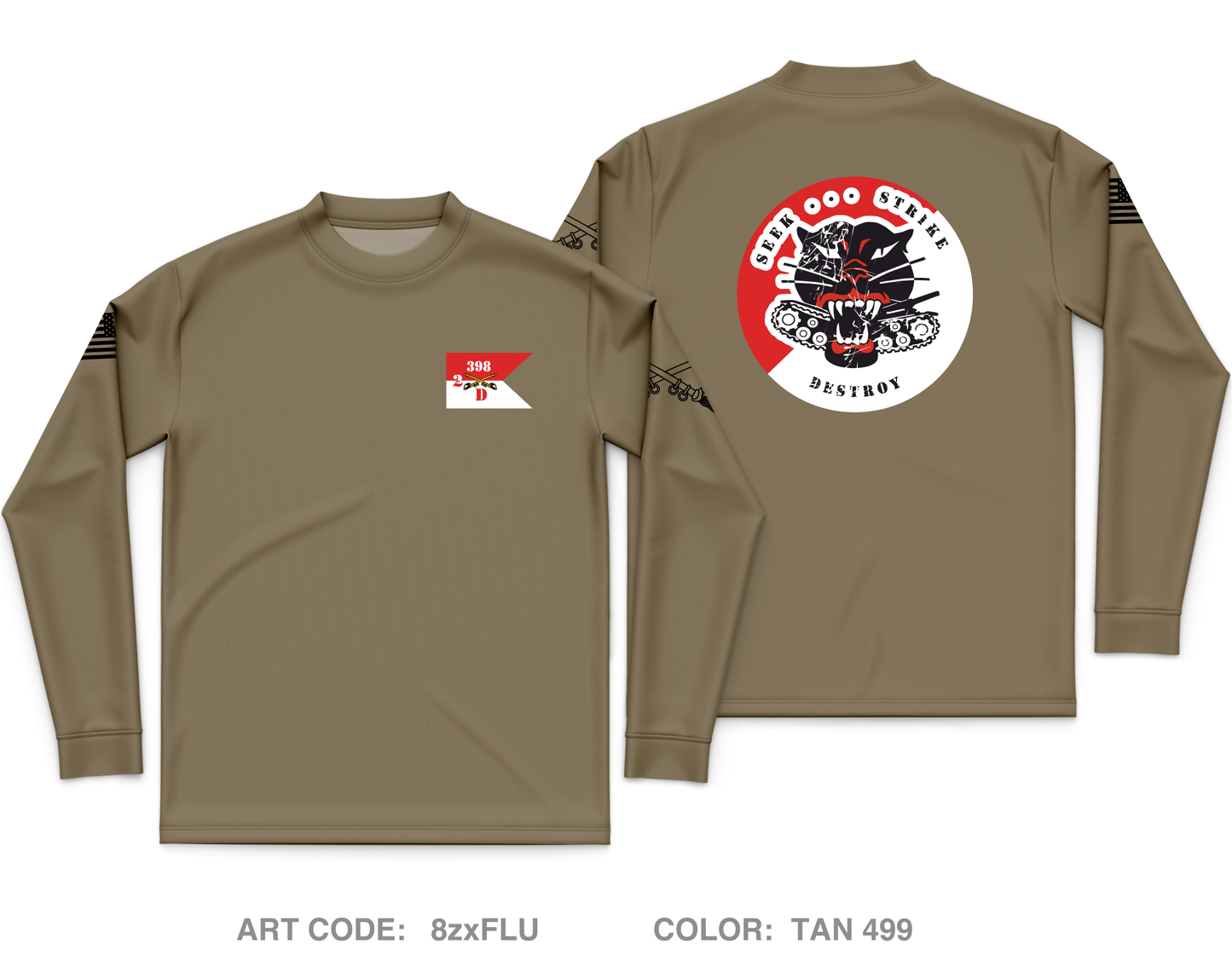 D troop 2-398th CAV OSUT Core Men's LS Performance Tee - 8zxFLU