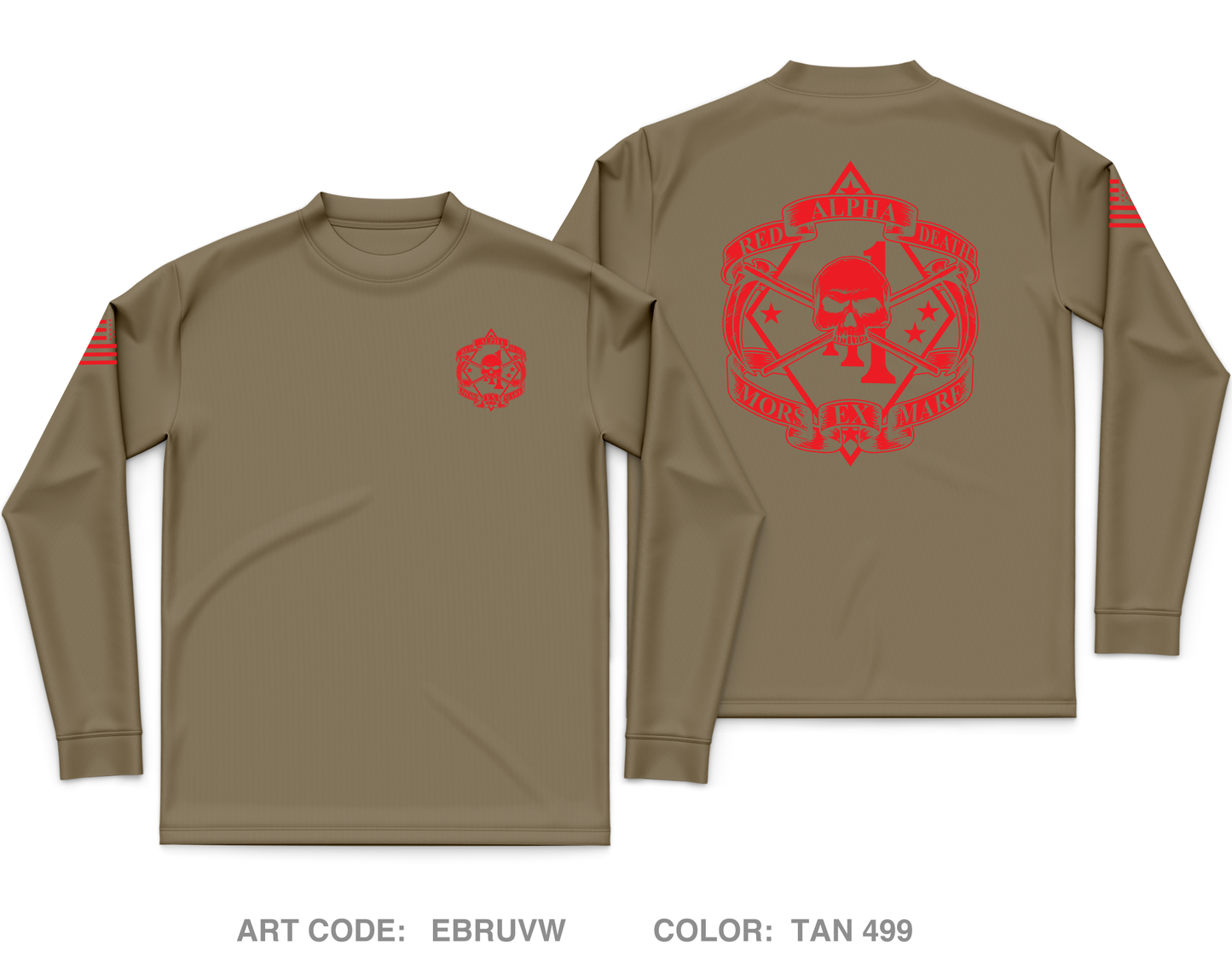 A co, 1st BN 1st Mar Core Men's LS Performance Tee - EBRUVW