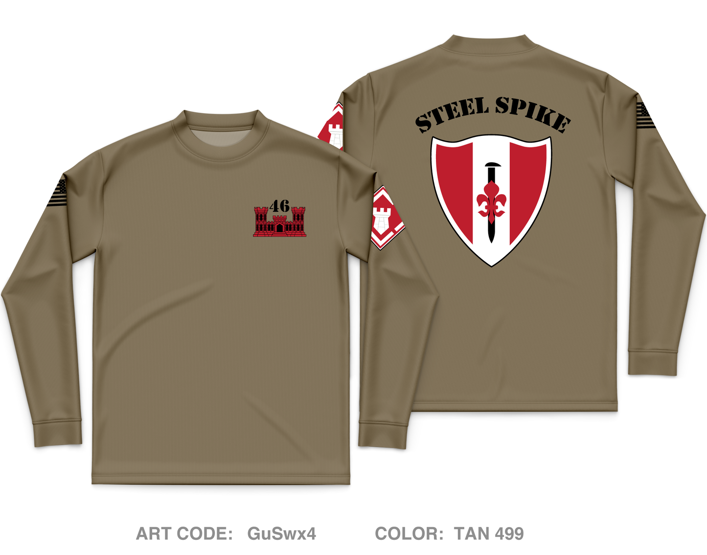 46th Engineers Core Men's LS Performance Tee - GuSwx4