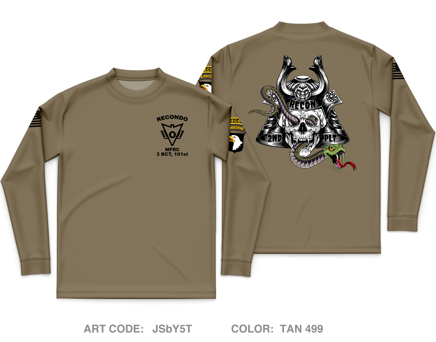 2nd PLT, MFRC, 3 BCT, 101st ARBN DIV Core Men's LS Performance Tee - JSbY5T