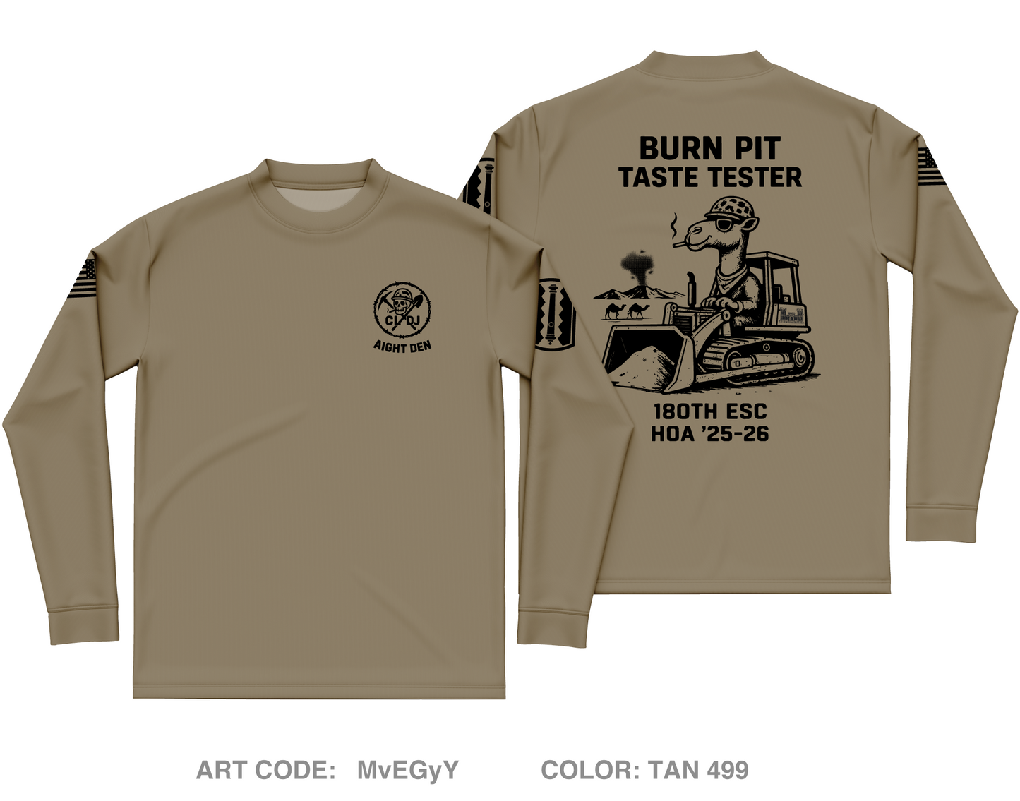 180th ESC Store 2 Core Men's LS Performance Tee - MvEGyY