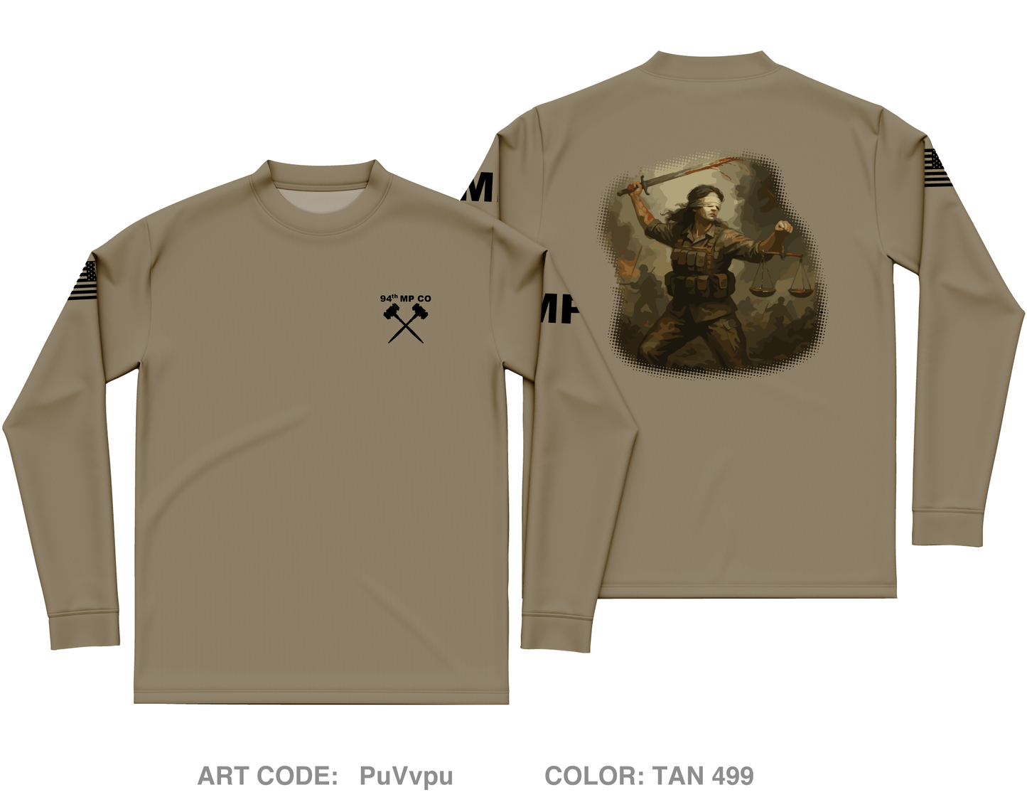 94th MP CO Core Men's LS Performance Tee - PuVvpu