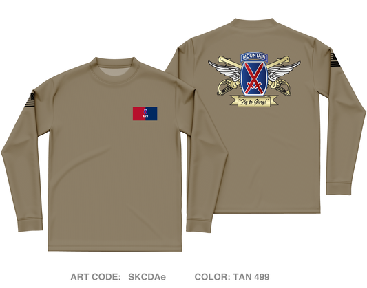 10th Combat Aviation Brigade Fundraising Collection Core Men's LS Performance Tee - SKCDAe