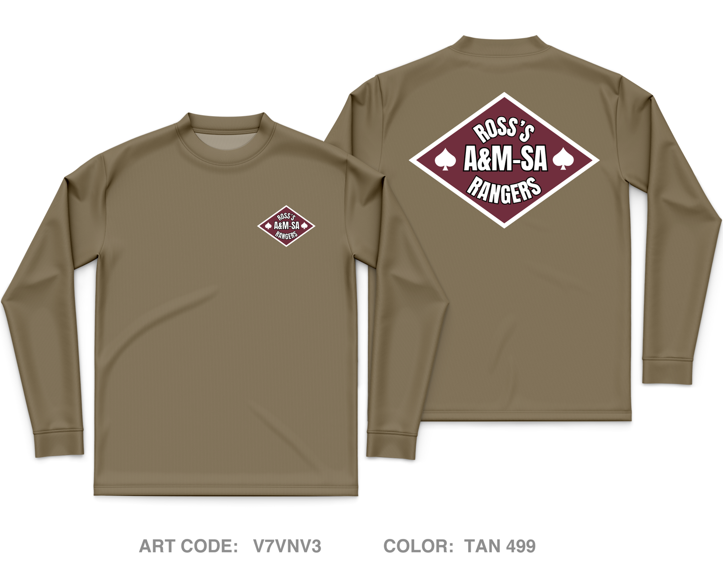 Ross Rangers Fundraising Collection Core Men's LS Performance Tee - V7VNV3