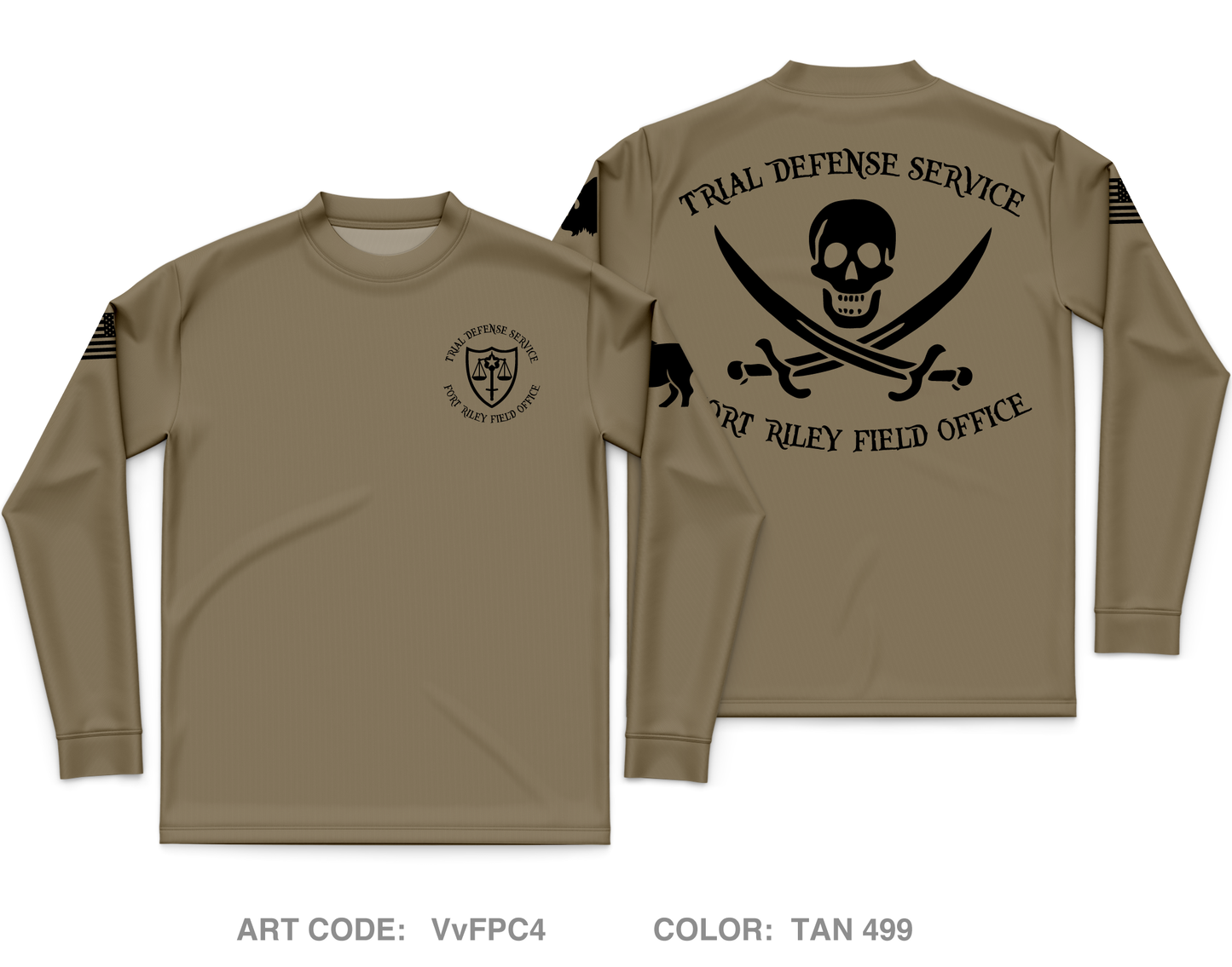 Fort Riley Trial Defense Service Core Men's LS Performance Tee - VvFPC4