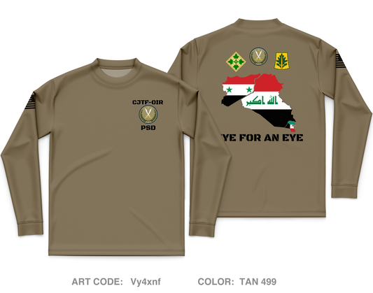 CJTF-OIR 333rd MP PSD Core Men's LS Performance Tee - Vy4xnf