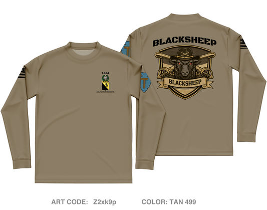 B Trp, 1-124 Cav Store 1 Core Men's LS Performance Tee - Z2xk9p