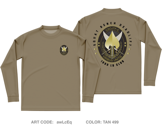 CSOJTF-C (1000 lb club) Core Men's LS Performance Tee - awLcEq