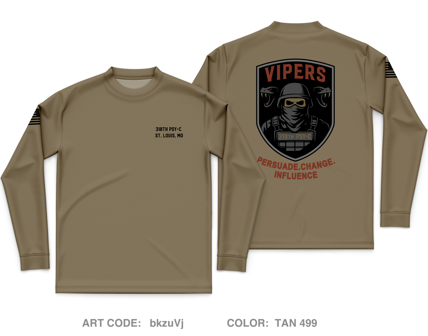 318th PSY-C Core Men's LS Performance Tee - bkzuVj