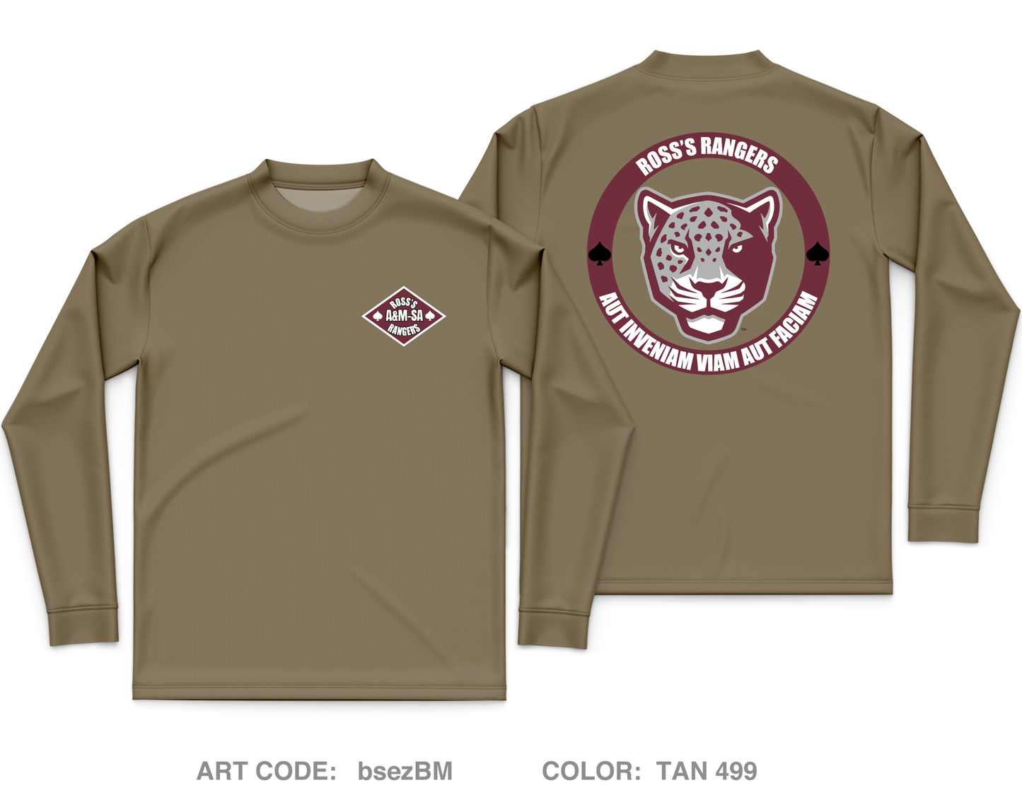 TAMUSA Ranger Challenge Core Men's LS Performance Tee - bsezBM