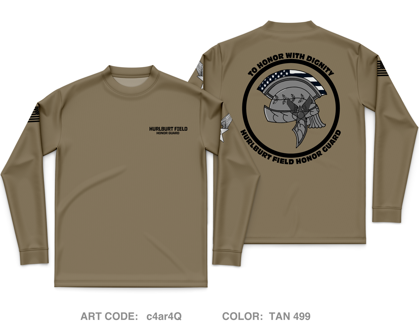 Hurlburt Field Honor Guard Core Men's LS Performance Tee - c4ar4Q