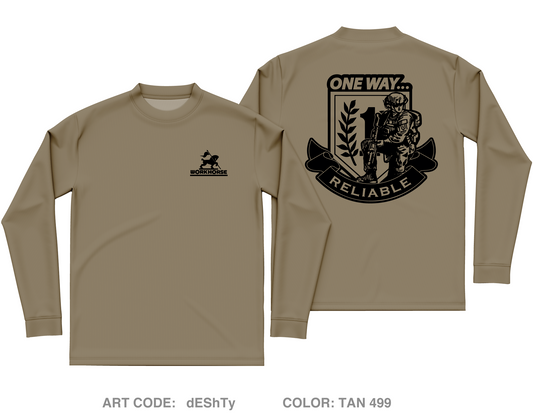 511th Quartermaster Company Core Men's LS Performance Tee - dEShTy