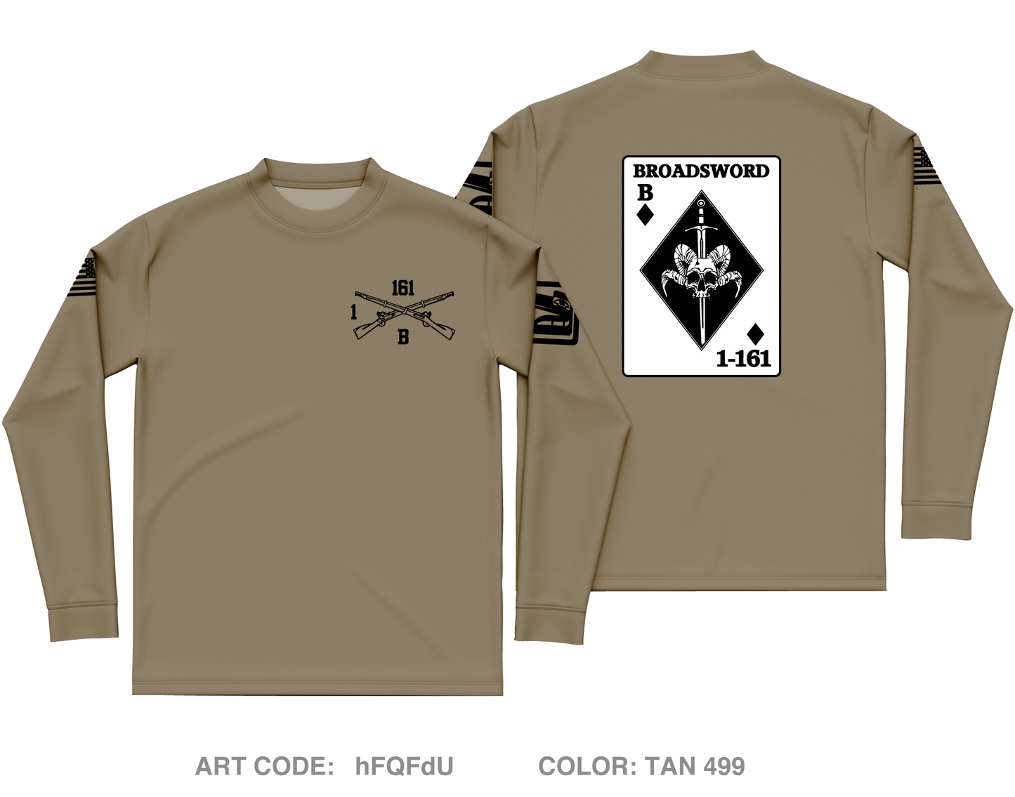 BOLD COMPANY, 1ST BN 161ST INFANTRY REGIMENT Core Men's LS Performance Tee - hFQFdU