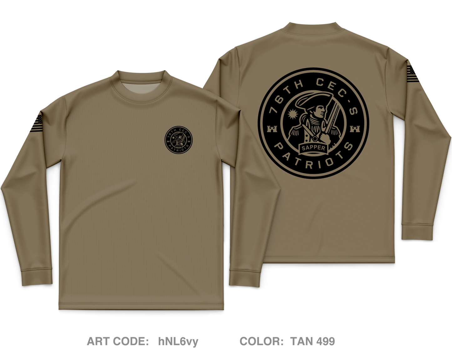 76th CEC-S Patriots Core Men's LS Performance Tee - hNL6vy