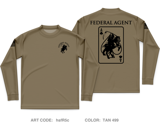Ghost Federal Agent Core Men's LS Performance Tee - hsfR5c