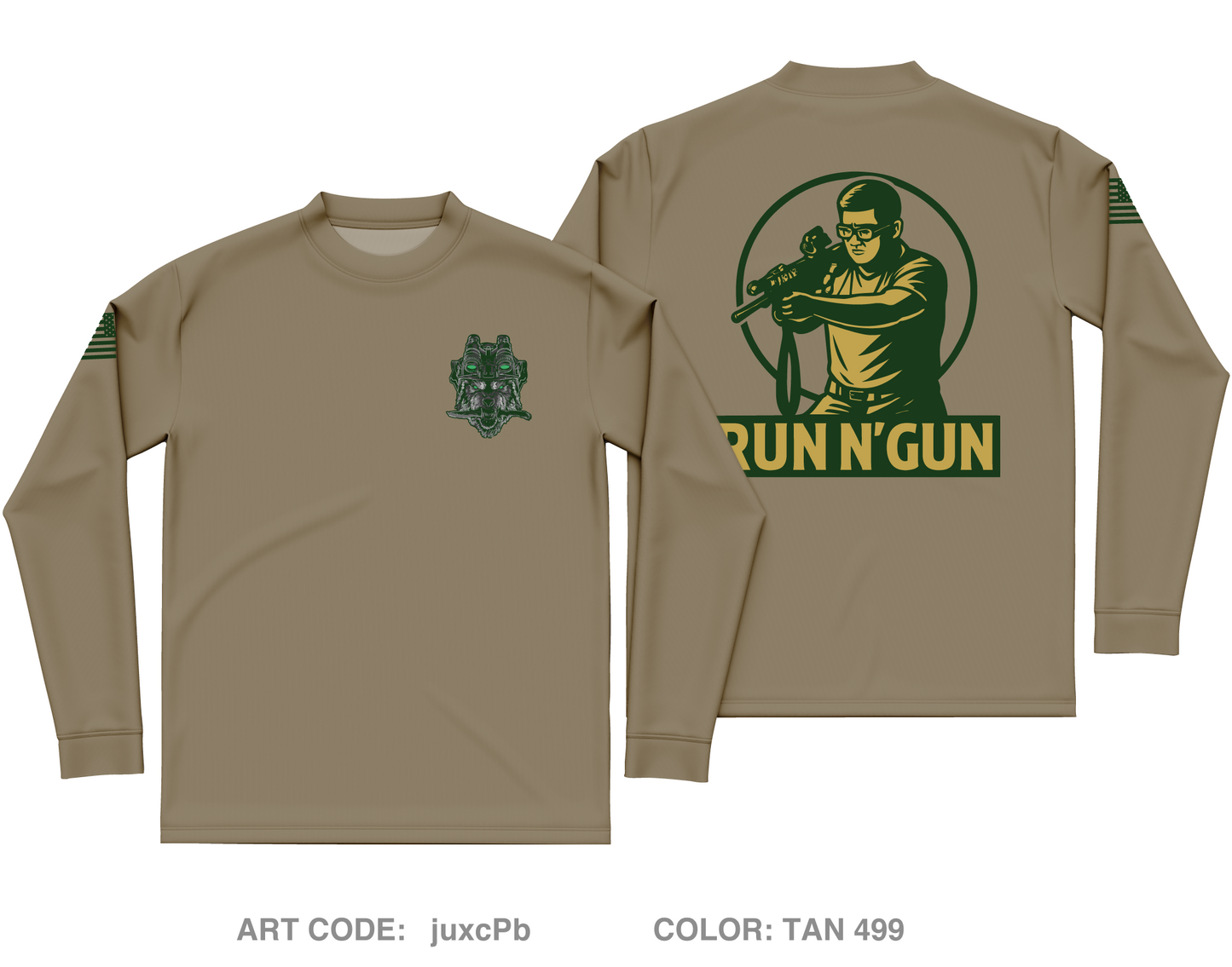 Run N' Gun Club Core Men's LS Performance Tee - juxcPb