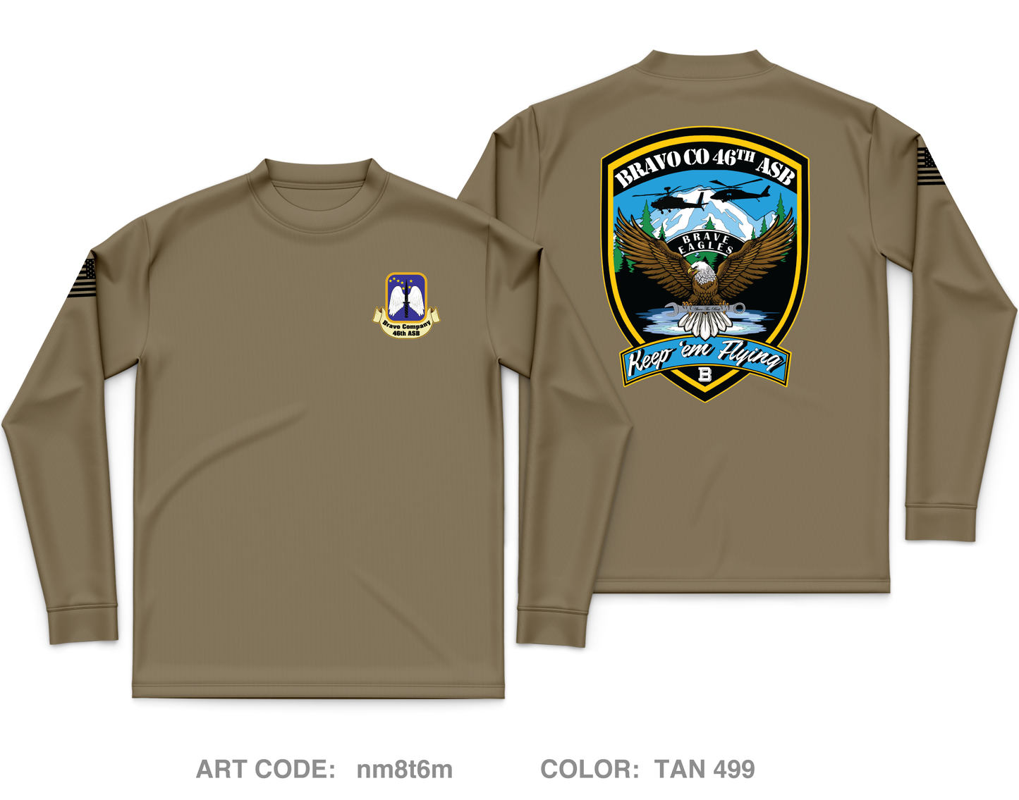 B Co, 46th ASB, 16th CAB Store 1 Core Men's LS Performance Tee - nm8t6m