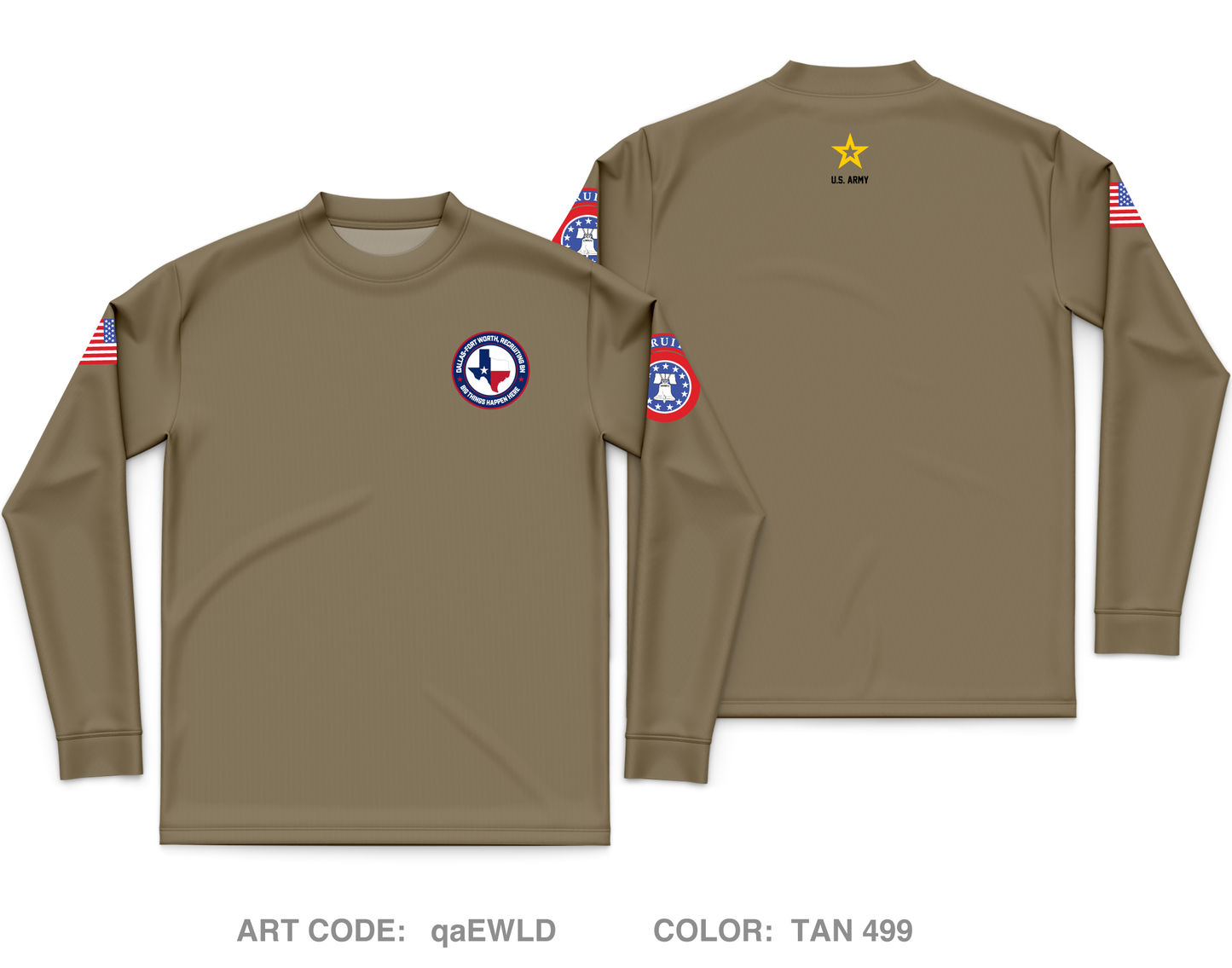 Dallas Fort Worth Recruiting Battalion Core Men's LS Performance Tee - qaEWLD