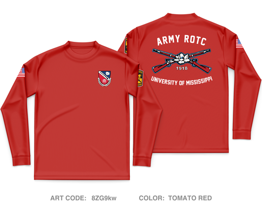 Ole Miss ROTC Cadet Core Men's LS Performance Tee - 8ZG9kw