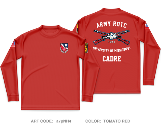 Ole Miss ROTC Core Men's LS Performance Tee - a7pNH4