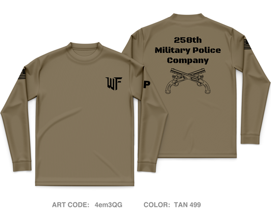 258 Military Police Company Core Men's LS Performance Tee - 4em3QG