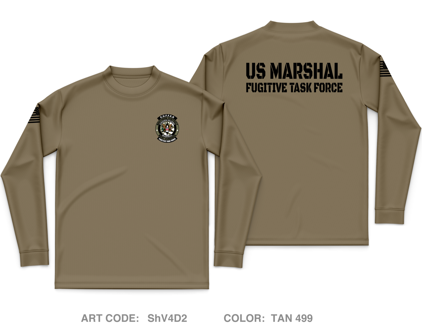 USMS CUFFED Core Men's LS Performance Tee - ShV4D2