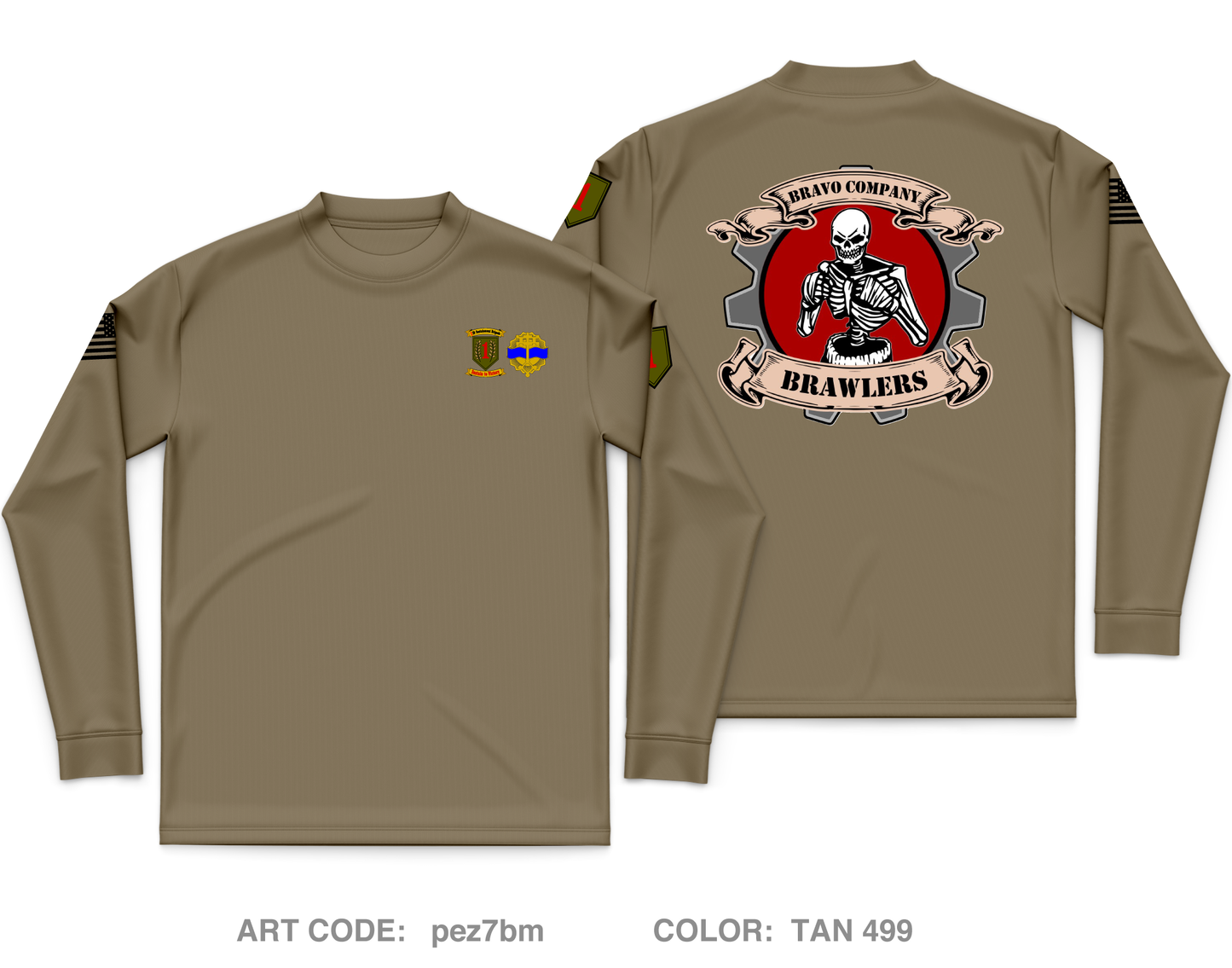 B Co, 541st DSSB, 1 IDSB Core Men's LS Performance Tee - pez7bm