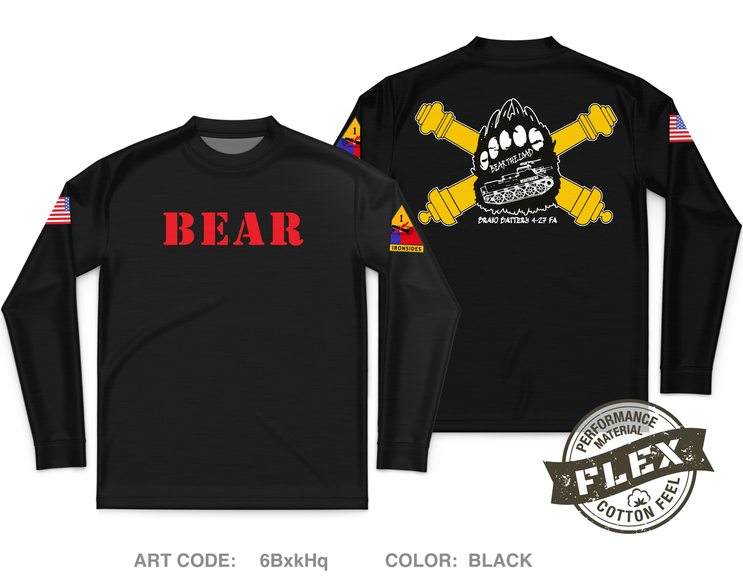 Bear BTRY 4-27 FA Core Men's LS Flex Performance Tee - 6BxkHq