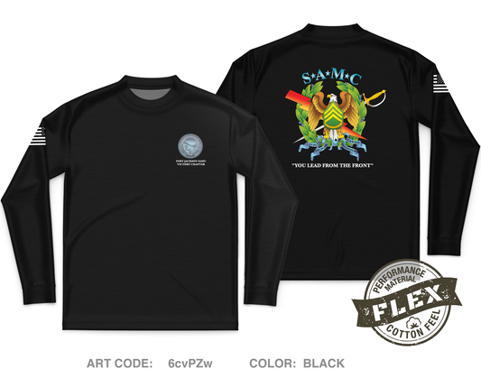 Ft Jackson SAMC Voctory Chapter Core Men's LS Flex Performance Tee - 6cvPZw