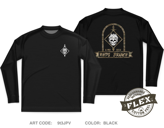 II MEF EOTG, Amphibious Raids Branch Core Men's LS Flex Performance Tee - 9t3JPV