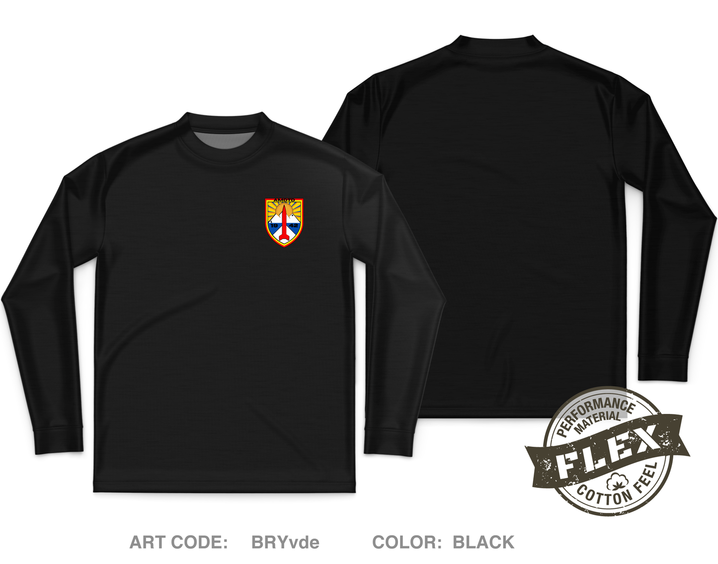 Air and Missile Defense Test Directorate (AMDTD) Core Men's LS Flex Performance Tee - BRYvde