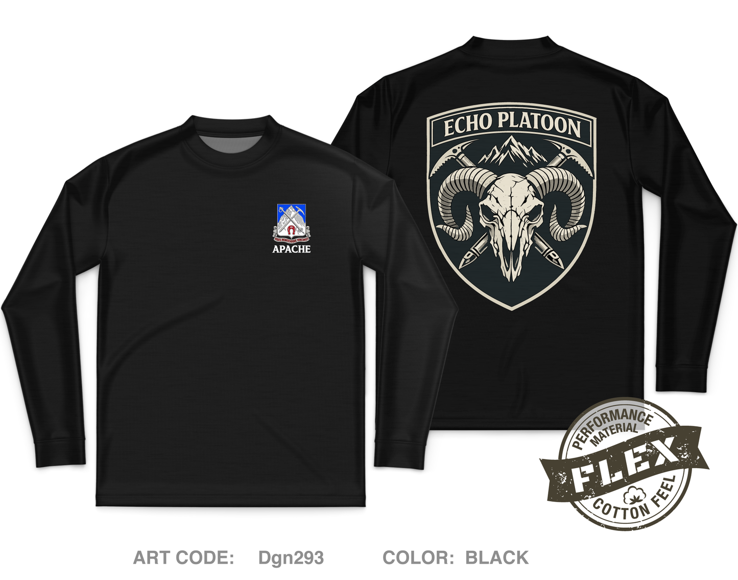 Echo Platoon Core Men's LS Flex Performance Tee - Dgn293