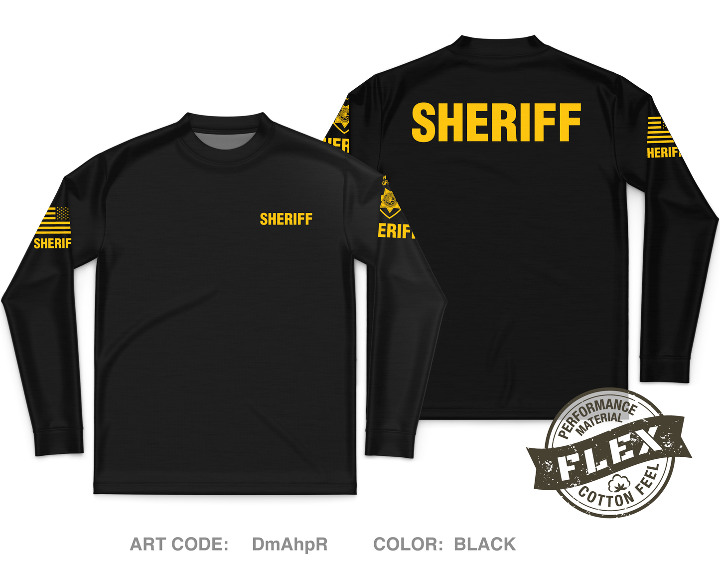 Grant County Sheriff's Office Core Men's LS Flex Performance Tee - DmAhpR