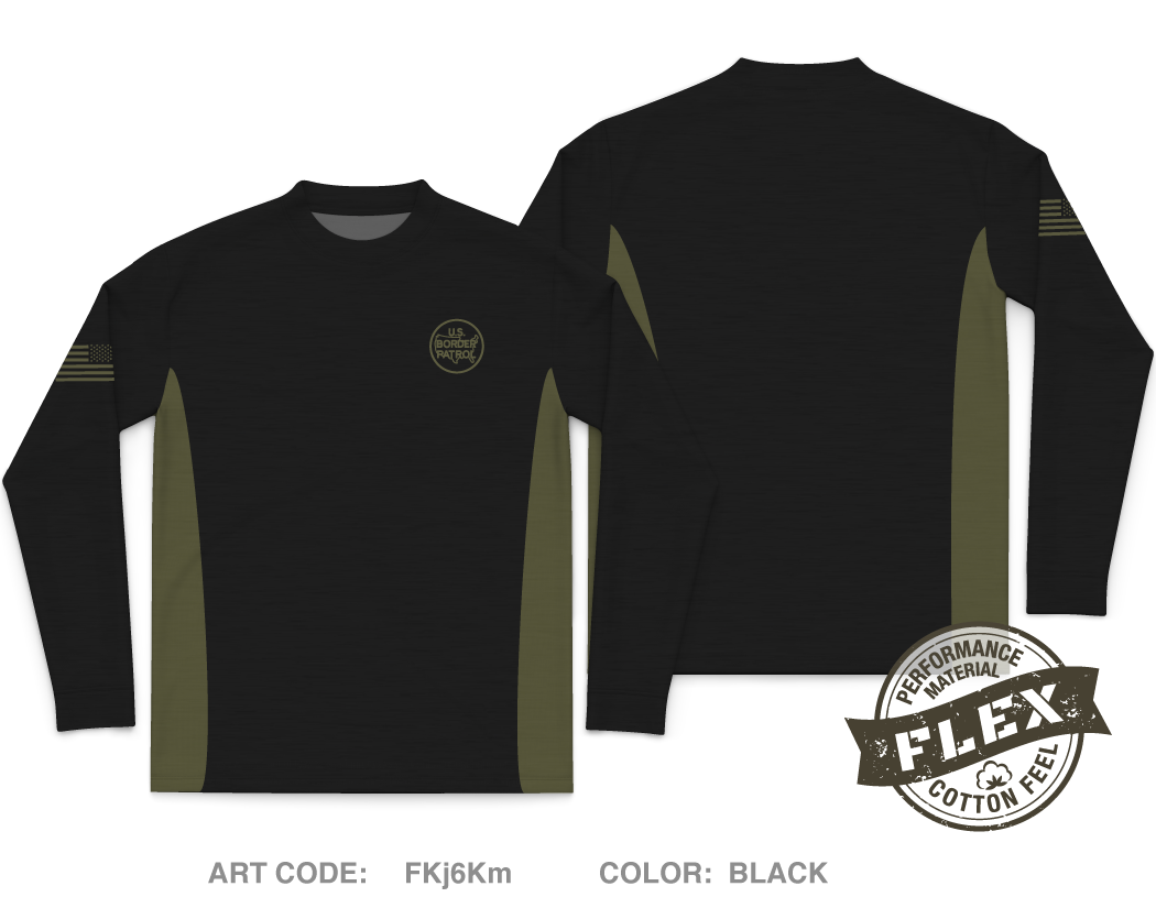 USBP Fundraising Collection Core Men's LS Flex Performance Tee - FKj6Km