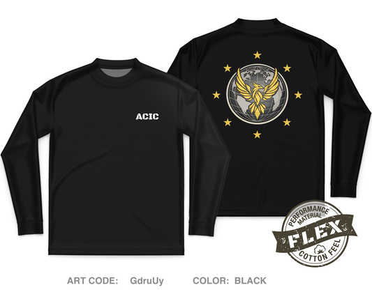Army Counterintelligence Command Core Men's LS Flex Performance Tee - GdruUy