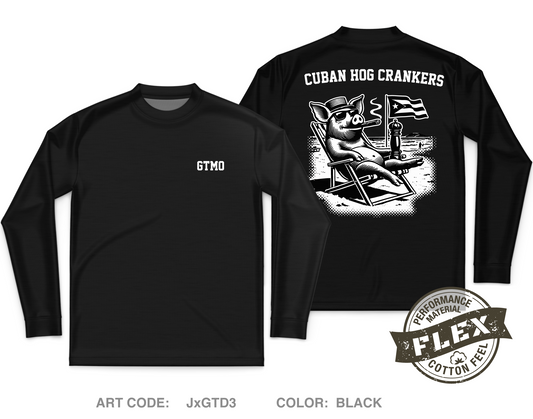 Cuban Hog Core Men's LS Flex Performance Tee - JxGTD3